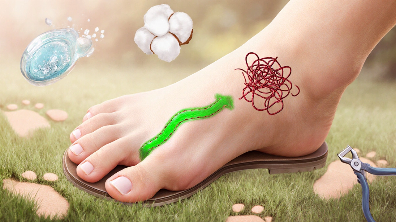 Kůže nohy roste správně v široké obuvi, odvrací se od infekce.