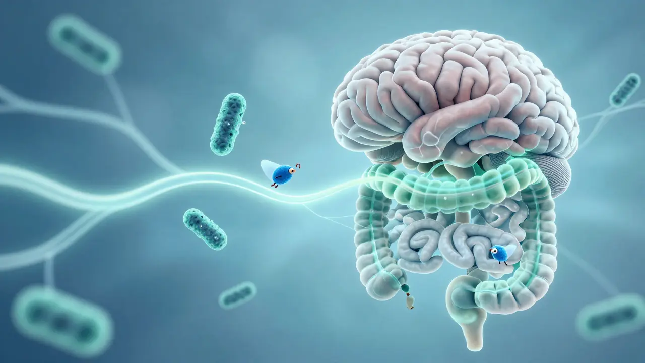 Propojení mozku a střeva světelnou cestou s laktobacily jako ochránci.