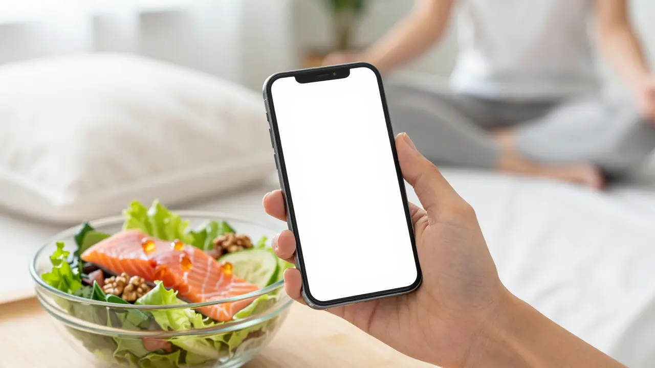 Koncepční scéna zdravého životního stylu ovlivňujícího kůži.