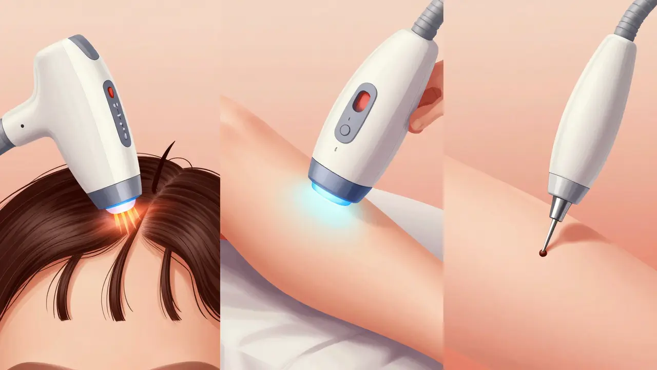 Srovnání tří metod trvalé depilace: laser, IPL a elektrodepilace.