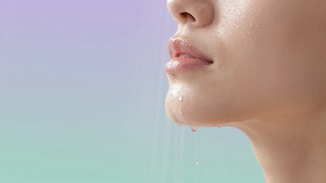Abstraktní zobrazení hydratace a klidné pleti po depilaci